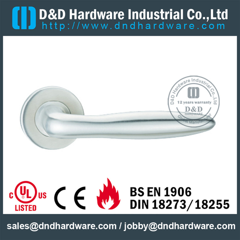 SUS304 rivet upright lever door handle for Swing Door- DDSH050