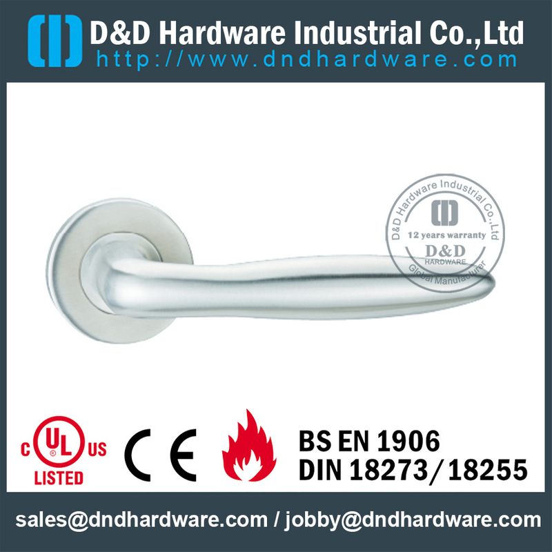 SUS304 rivet upright lever door handle for Swing Door- DDSH050