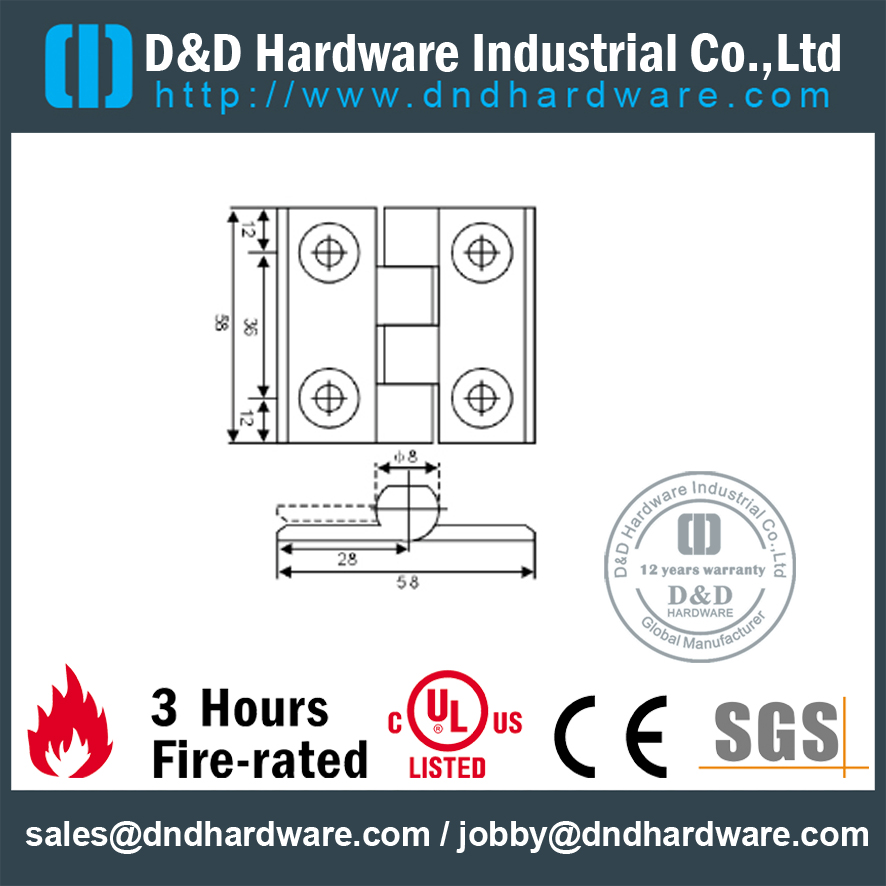 SS304 Heavy Duty Door Hinge-DDSS079