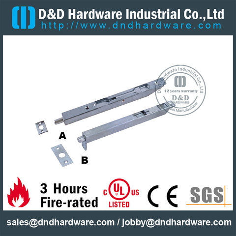 Stainless Steel 304 Security Flush Door Bolt for interior Wood Door -DDDB007
