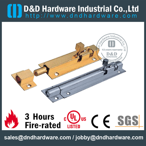 Brass Traditional Barrel Bolt for Interior Plastic Door -DDDB015