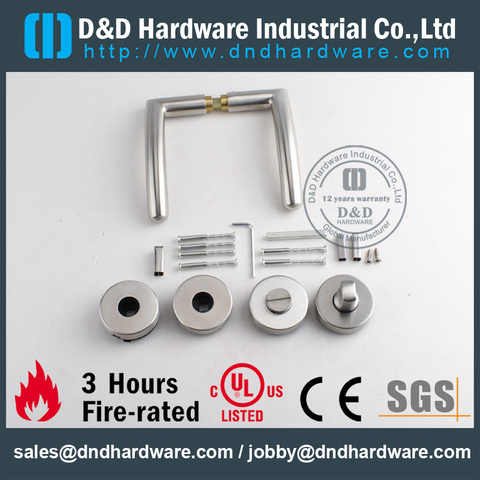 Lever Handle with Plastic Base Thumb Turn with Indicator for Double Door-DDPL008