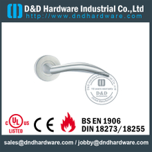 SUS 316 Solid Lever Handle on Rose Concealed Fix for Steel Doors -DDSH007