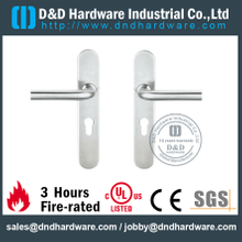 SS316 Tube L Shape Lever Handle with Backplate for Metal Door-DDTP003