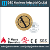 Grade 304 Round No Smoking Sign Plate for Exterior Wooden Doors -DDSP008