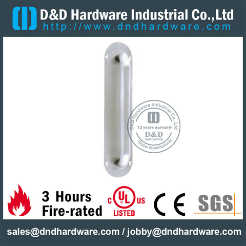Grade 316 Round Pull Handle on Backplate for Wooden Doors-DDPH022