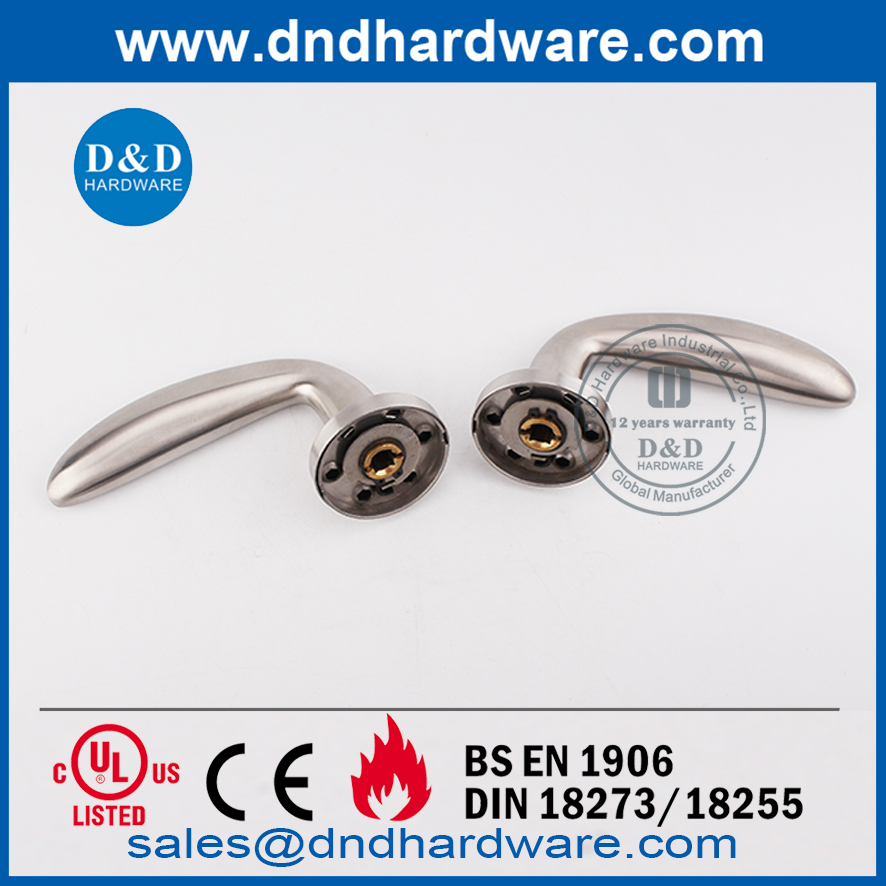 Stainless Steel Safety Solid Lever Indoor Door Handle-DDSH019