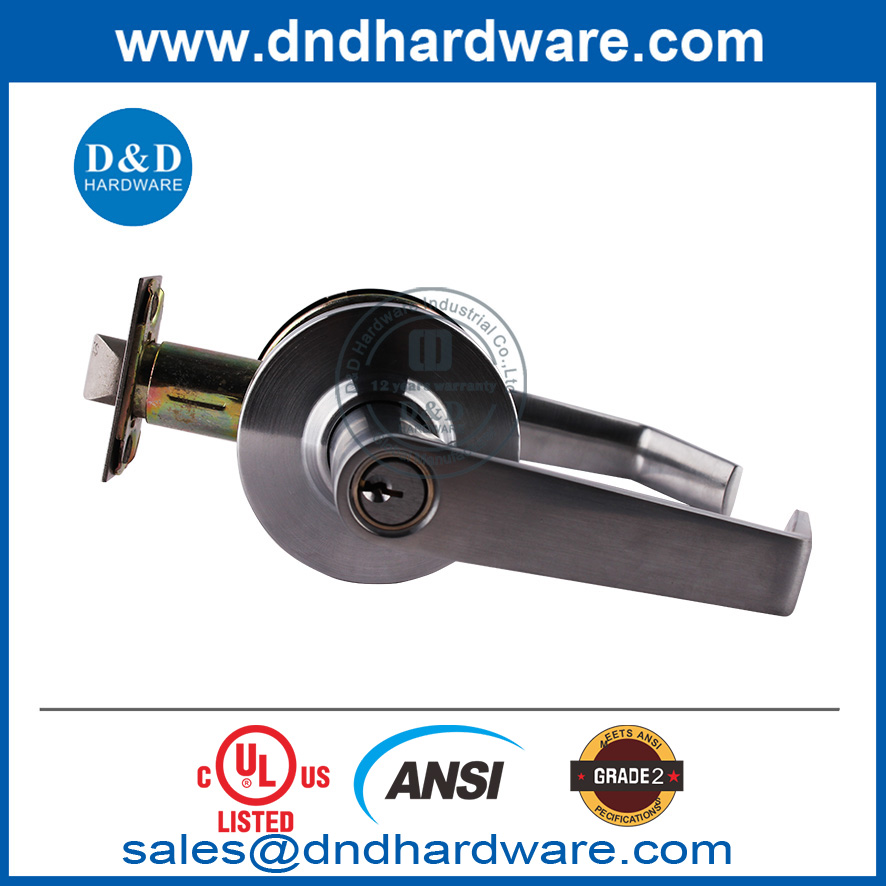 UL Listed ANSI Grade 2 Fireproof Lever Handle Lockset with Key-DDLK011