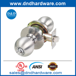 UL Listed UL 10C Zinc Alloy ANSI Fire Rated Cylinderical Tubular Knob Lockset-DDLK012
