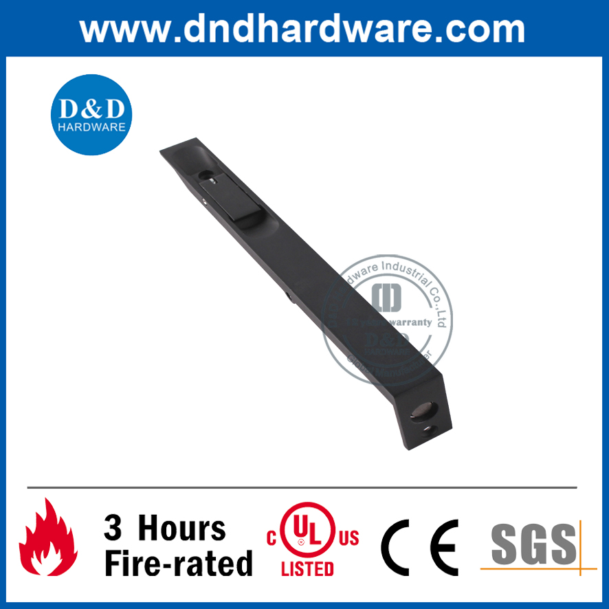 Heavy Duty Stainless Steel Black Flush Door Bolt for Steel Door -DDDB001