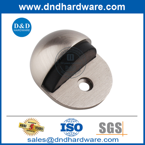 Zinc Alloy Satin Nickel Half Moon Bedroom Door Stopper-DDDS003