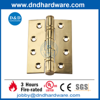 SS304 Polished Brass finish Fire RatedDoor 2BB Hinge for Metal Wooden Door -DDSS001