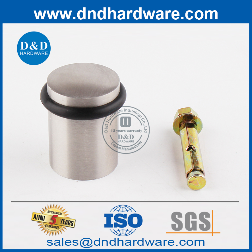 Stainless Steel Rubber Heavy Metal Door Stopper Hardware-DDDS011