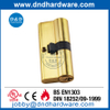 EN 1303 Solid Brass Polished Brass Double Cylinder Lock-DDLC003