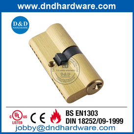 EN 1303 Solid Brass Stain finish double door cylinder Lock-DDLC003