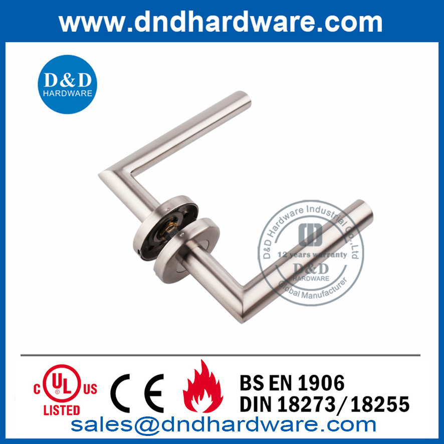 Contemporary Stainless Steel Privacy Door Lever-DDTH026