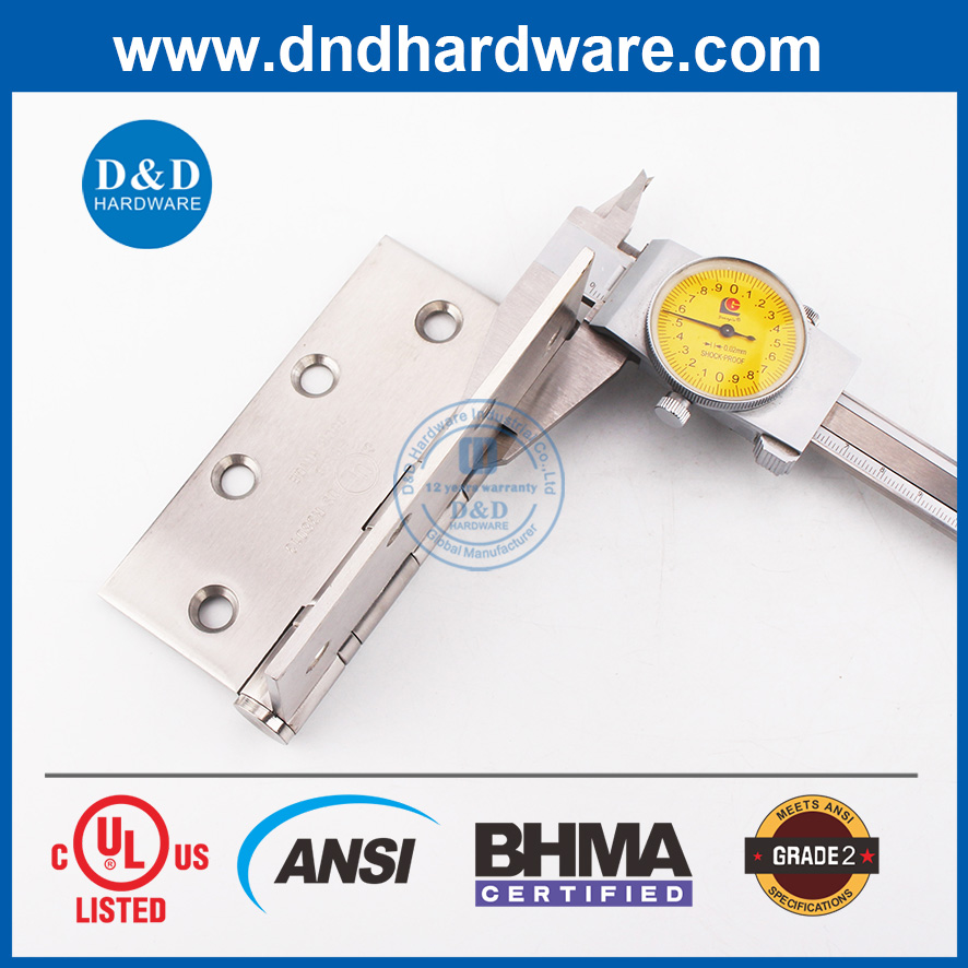 ANSI / BHMA UL GRADE 2-SS316 2BB Hinge-4.5x4.5x3.4mm