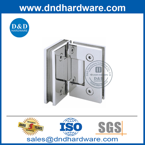 Stainless Steel 90 Degree Frameless Glass Door Hinges-DDGH002