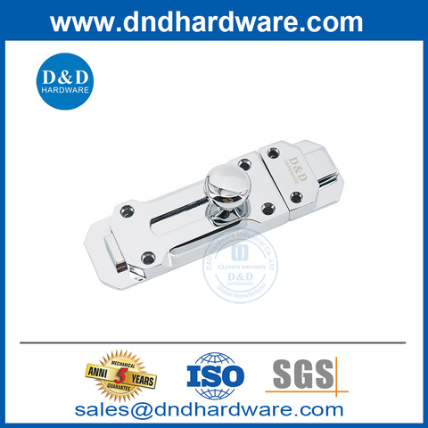 Zinc Alloy Polish Chrome Sliding Front Tower Bolt Manufacturer-DDDB025