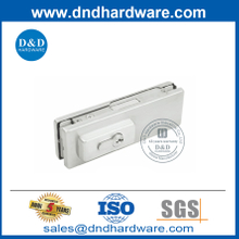 China Factory Glass Door Lock Patch Fitting with Cylinder and Key-DDPT004