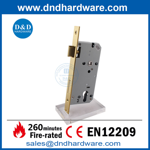 CE Euro Satin Brass SUS304 Safety Entry Door Mortise Lock-DDML009 