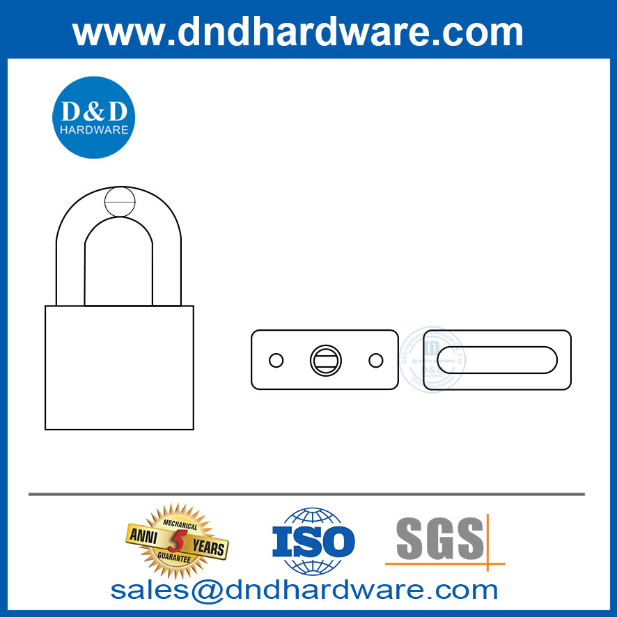 Stainless Steel Composite Shackle Industrial Safety Padlock with Master Key-DDPL002