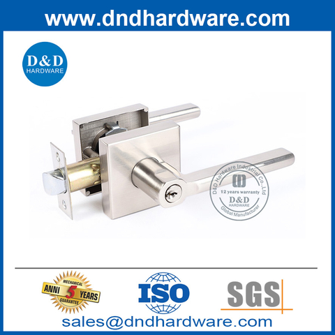China Factory Zinc Alloy Square Type Tubular Lever Lockset-DDLK088