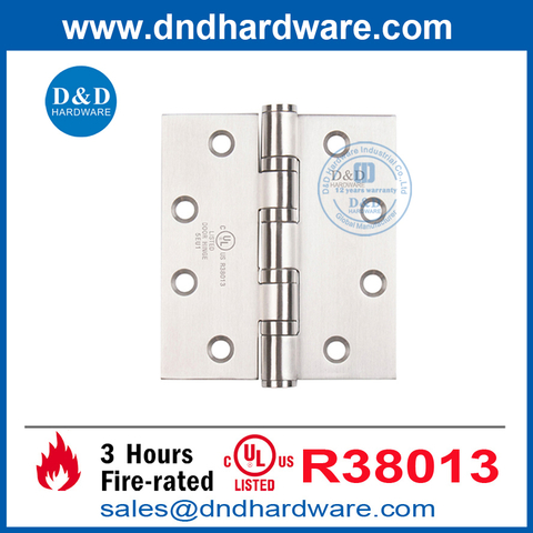UL Listed Fire Rated Butt Hinge Ball Bearing Indoor Door Hinge for Hotel-DDSS003-FR