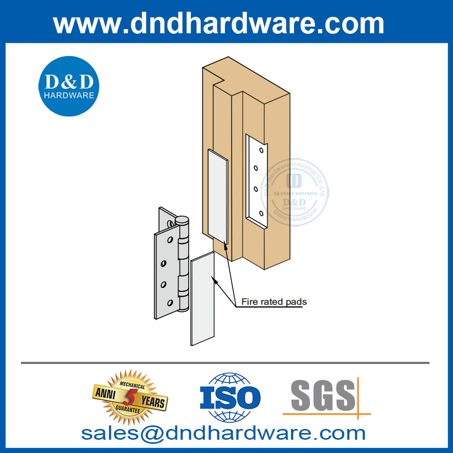 Fire Rated Intumescent Pads Gasket Door Hinge Protection Kits-DDIG001