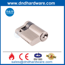 3 Keys Solid Brass Half Cylinder Door Lock Cylinder 40-55mm for Wooden Door-DDLC010