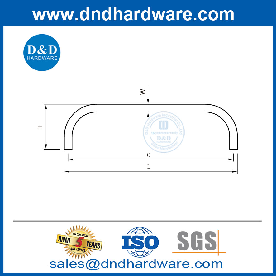 European Modern Wardrobe Drawer Cabinet Door Furniture Handle-DDFH024