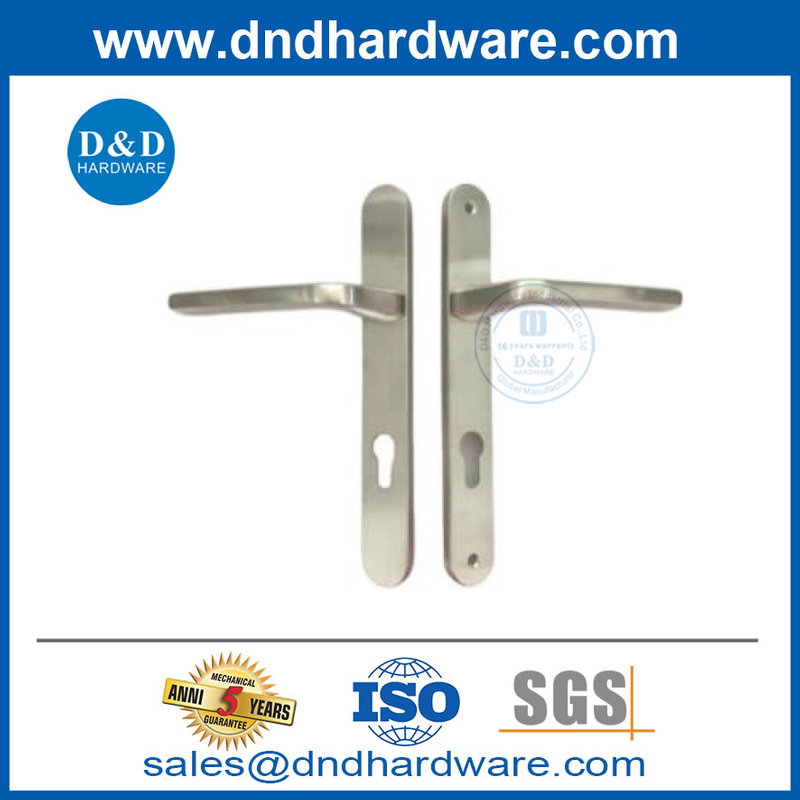 Door Handle Plate Stainless Steel Narrow Oval Plate Bedroom Door Lever