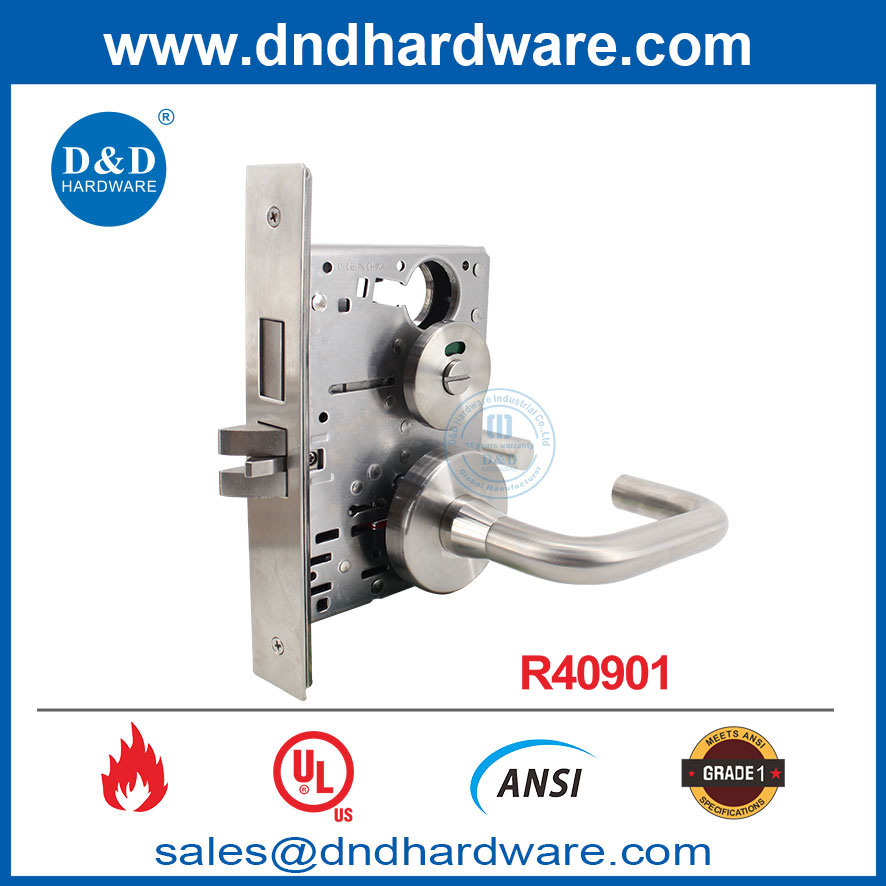 UL Listed Fire Rated Privacy Bedroom Mortice Door Lock for American Market-DDAL19 F19