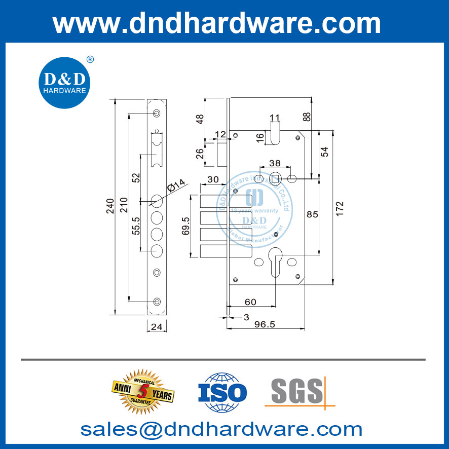 anti theft mortise lock
