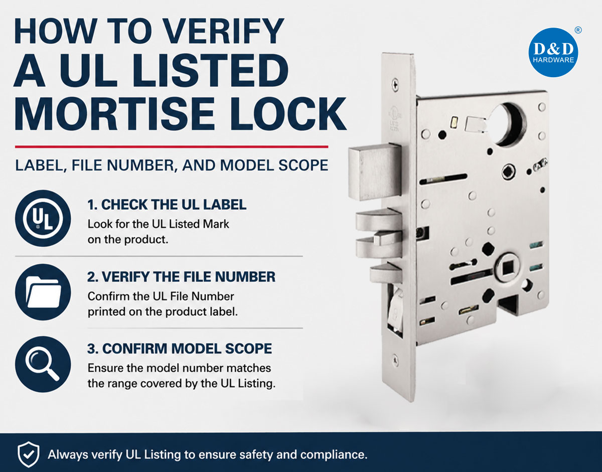How to Verify a UL Listed Mortise Lock: Label, File Number, and Model Scope