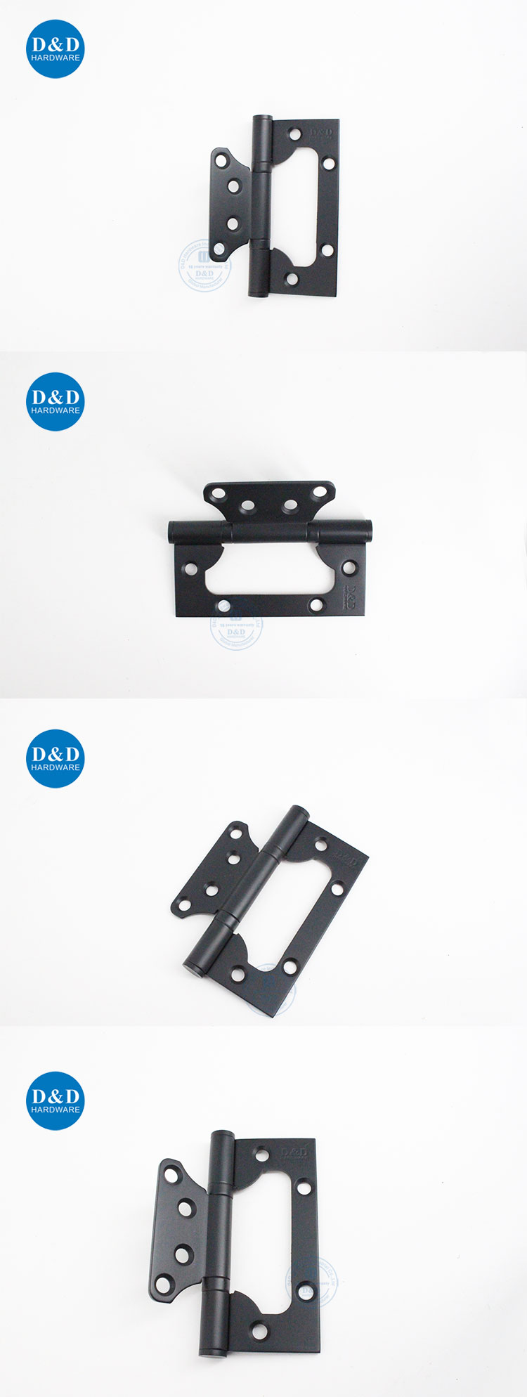 black stainless steel door hinges