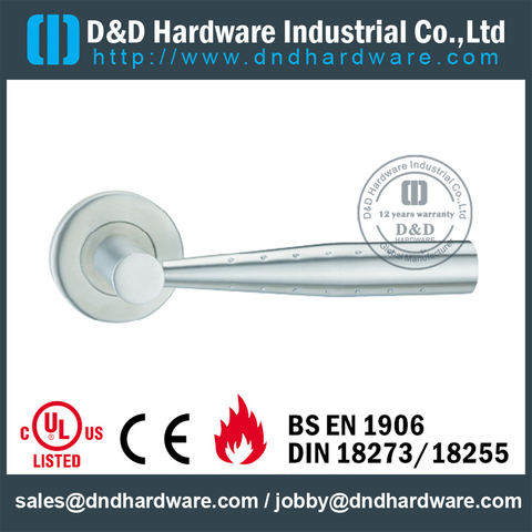 Designer Solid Lever Handle on Rose for Commercial Doors-DDSH067
