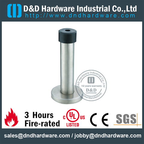 Stainless steel long cylindrical Wall mounted door holder for Restroom Door - DDDS056