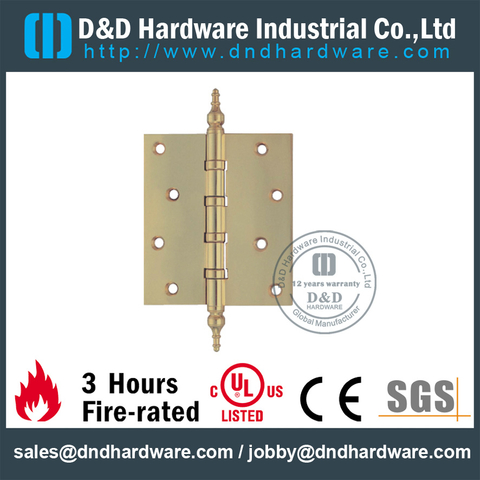 DDBH003-Solid brass 4 ball bearing pagoda tip hinge for Exterior Door 