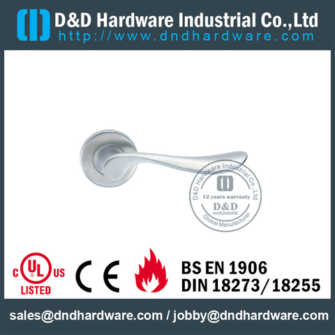 Commercial Stainless Steel Cast Solid Lever Handle on Rose for Office Doors -DDSH011