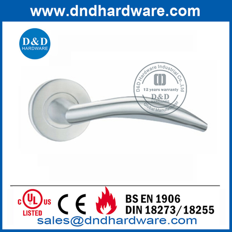 Custom Stainless Steel Safety Exterior Door Solid Lever Handle-DDSH007
