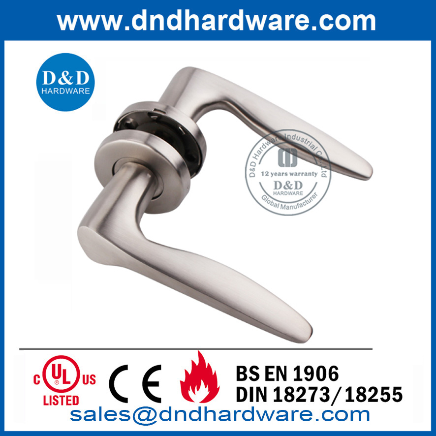 SS316 External Door Solid Lever Handles for Wooden Door-DDSH008