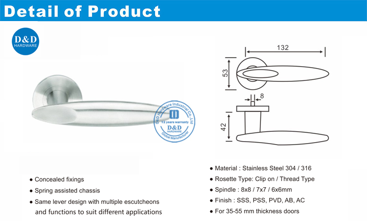 Best Modern Door Handle-DDSH020-D&D Hardware