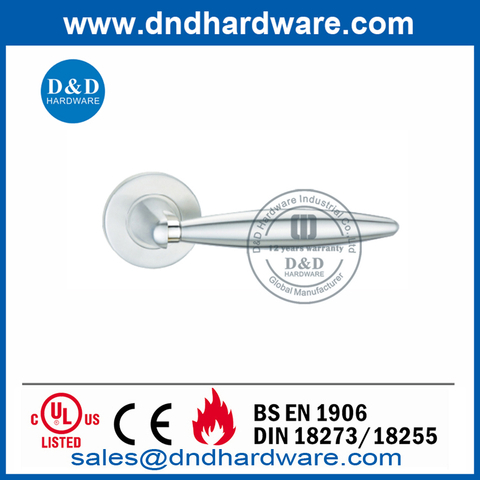 Stainless Steel Solid Lever Door Handle for Wood Door-DDSH033