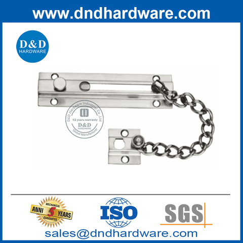 Security Suface Mounted Stainless Steel Sliding Door Chain-DDDG010