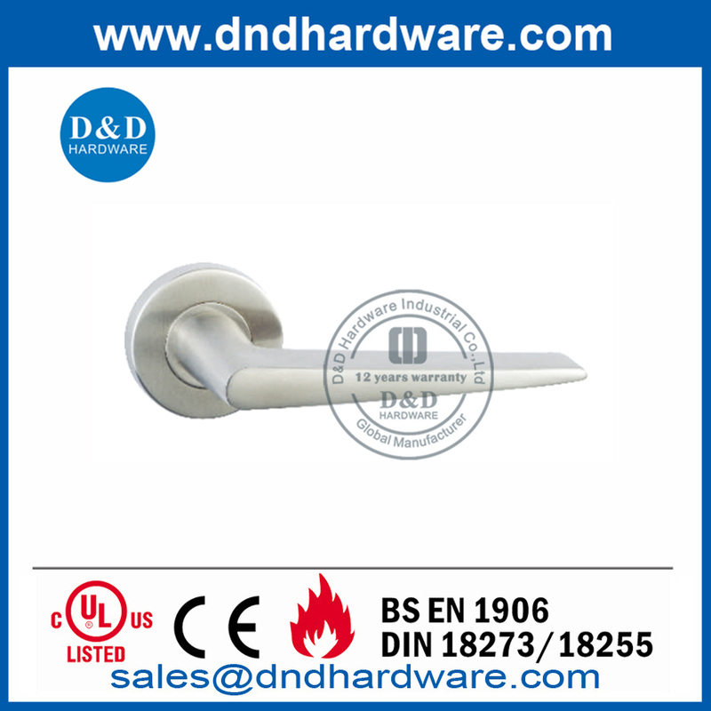 Modern Stainless Steel Solid Lever Handle for Heavy Duty Door-DDSH044
