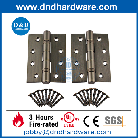 SS304 UL Antique Brass Fire Rated 2BB Door Hinge-DDSS006-FR-5x4x3.4mm