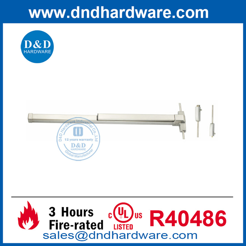 Steel ANSI UL Listed External Panic Push Bar for Double Door-DDPD024