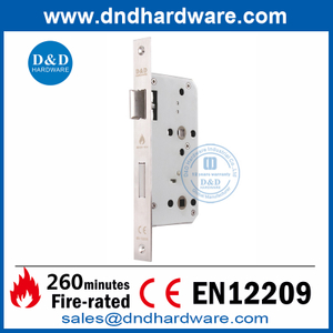 Building Hardware EN12209 Fire Door Lock SUS304 Bathroom Door Locks for Hotel DDML012