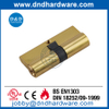 EN 1303 Solid Brass Polished Brass Double Cylinder Lock-DDLC003
